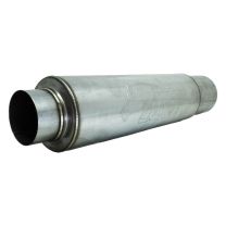 Silencioso Absorsivo Inox 409 Corpo 4,5" com entrada 2-1/2" e saída 4" (Comprimento 350mm) - Fosco