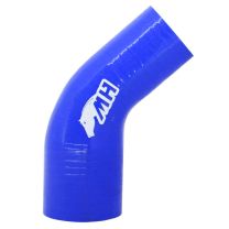 Mangote em Silicone Redutor Curva 45° graus 2-1/2" para 2" polegadas (63mm para 51mm) x 102mm Azul