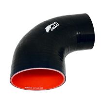 Mangote em Silicone Redutor Curva 90° graus 5" para 4" polegadas (127mm para 102mm) x 152mm
