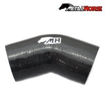 Mangote em Silicone Redutor Curva 45° graus 4" para 3-1/2" polegadas (102mm para 89mm) x 152mm