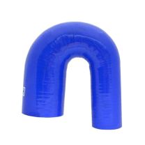 Mangote em Silicone Redutor Tipo U Curva 180º graus 3" para 2" polegadas (76mm para 51mm) Azul