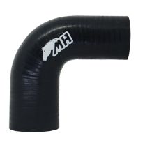 Mangote em Silicone Redutor Curva 90° graus 2-1/4" para 2" polegadas (57mm para 51mm) x 125mm