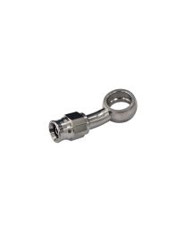 Conexão tipo Banjo 3AN / AN3 para Parafuso M12 - Furo 12.1mm Curva 20° graus para Mangueira PTFE - Inox