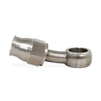 Conexão tipo Banjo 4AN / AN4 para Parafuso 4AN - 11.2mm Curva 20° graus para Mangueira PTFE - Inox