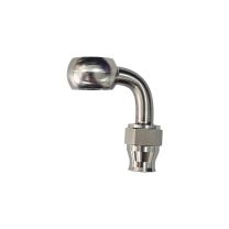Conexão tipo Banjo 4AN / AN4 para Parafuso M12 - Furo 12.1mm Curva 90° graus para Mangueira PTFE - Inox