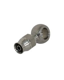 Conexão tipo Banjo 4AN / AN4 para Parafuso M12 - Furo 12.1mm Reta para Mangueira PTFE - Inox