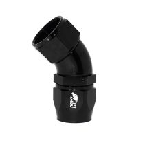 Conexão 20AN / AN20 Curva 45° graus para Mangueira Aeroquip - Black Edition (Preta)