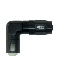 Conexão de Engate Rápido SAE 3/8" Curva 90° graus para Mangueira Aeroquip 6AN / AN6 - Preto