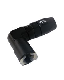 Conexão de Engate Rápido SAE 5/16" Curva 90° graus para Mangueira Aeroquip 6AN / AN6 - Preto