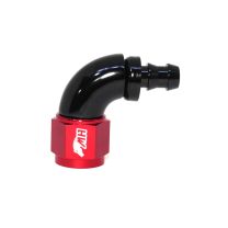 Conexão 3/8" / 8AN Curva 90° graus para Mangueira Comum - Original (Preta e Vermelha)
