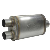 Silencioso Absorsivo Inox 409 5" x 8" com entrada e saída de 2-1/2" (Comprimento 350mm) - Fosco