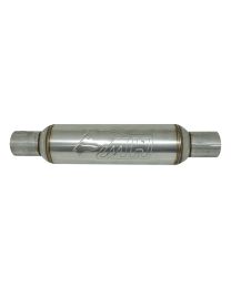 Ressonador Absorsivo Inox 409 Corpo 4" com Entrada e Saída de 2-1/2" (Comprimento 350mm) - Fosco