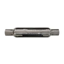 Ressonador Absorsivo Inox 304 Corpo 4" com Entrada e Saída de 2-1/2" (Comprimento 350mm) - Polido