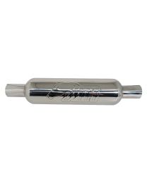 Ressonador Absorsivo Inox 304 Corpo 4" com Entrada e Saída de 2" (Comprimento 350mm) - Polido