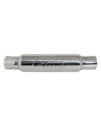 Ressonador Absorsivo Inox 304 Corpo 4" com Entrada e Saída de 3" (Comprimento 350mm) - Polido