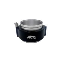 Conjunto de Abraçadeira e Flanges Flexível 2-1/2" (I.D 63mm) em Alumínio com Trava de Saque Rápido - Preto