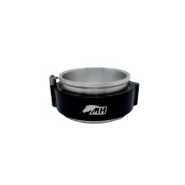 Conjunto de Abraçadeira e Flanges Flexível 3-1/2" (I.D 89mm) em Alumínio com Trava de Saque Rápido - Preto