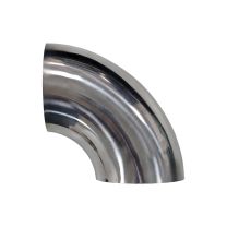 Tubo Curto em Inox Curva 90º 3" Diâmetro Externo 76mm