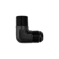 Adaptador Macho NPT 3/4" para Macho Cônico 12AN / AN12 em Curva 90° Graus - Preto