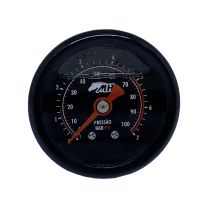 Manômetro de Pressão 0-7 BAR 0-100 PSI - Preto