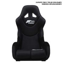 Banco Racing One Carbon Médio Homologado FIA 8855-1999 - Preto