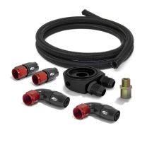 Kit Instalação Radiador de Oleo Sandwich Plate 3/4 + Mangueiras Malha Nylon