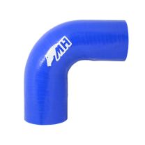 Mangote em Silicone Redutor Curva 90° graus 2-1/2" para 2-1/4" polegadas (63mm para 57mm) x 125mm - Azul
