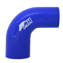 Mangote em Silicone Redutor Curva 90° graus 2-1/2" para 2" polegadas (63mm para 51mm) x 102mm Azul