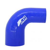 Mangote em Silicone Redutor Curva 90° graus 3" para 2-1/4" polegadas (76mm para 57mm) x 125mm Azul