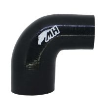 Mangote em Silicone Redutor Curva 90° graus 3-1/4" para 2-1/2" polegadas (83mm para 63mm) x 125mm