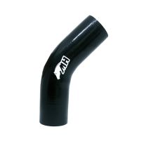 Mangote em Silicone Curva 45º graus 2-1/4" polegadas (57mm) x 125mm - Preto